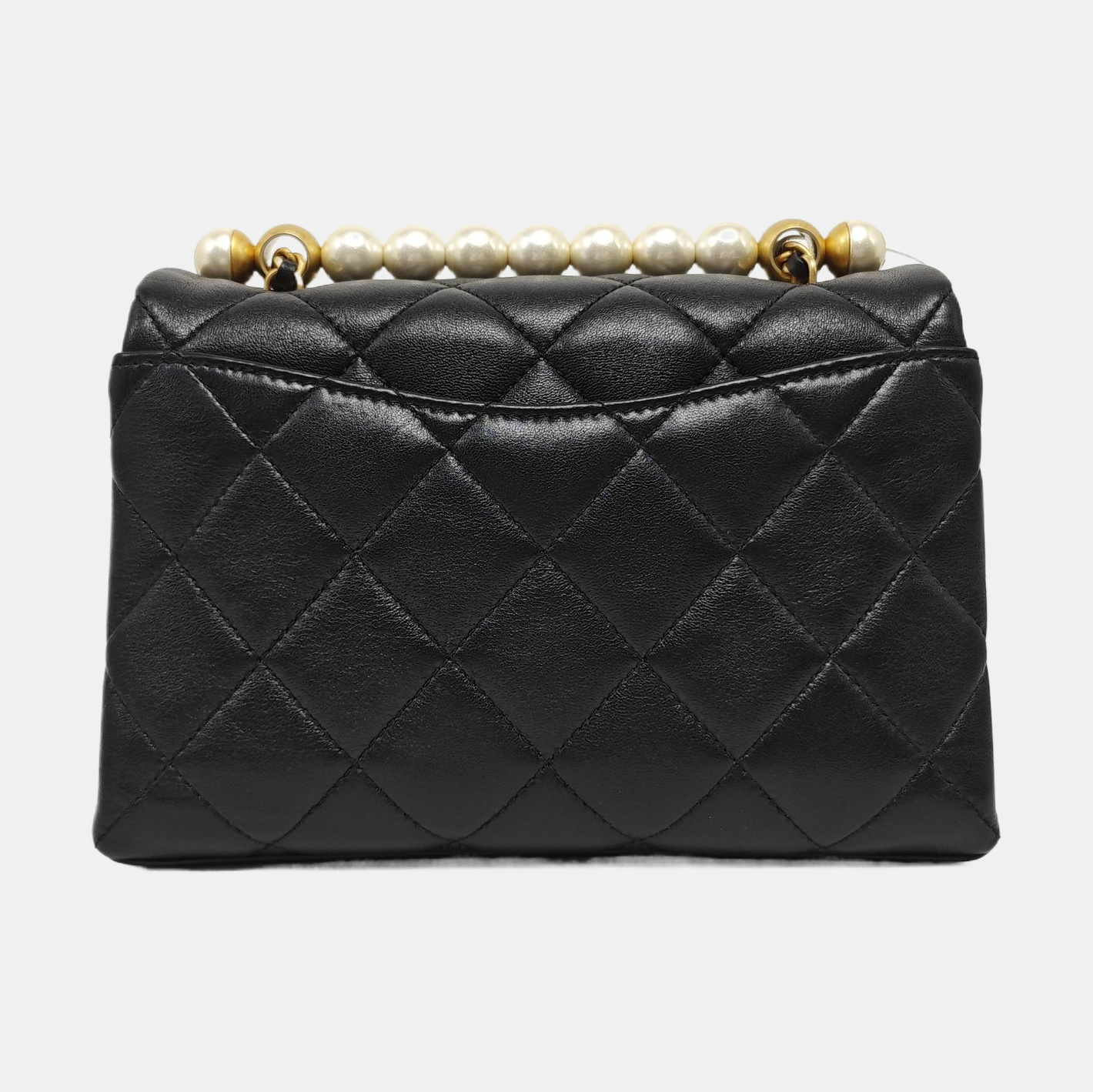 Quilted Lambskin Shoulder Bag Mini Black