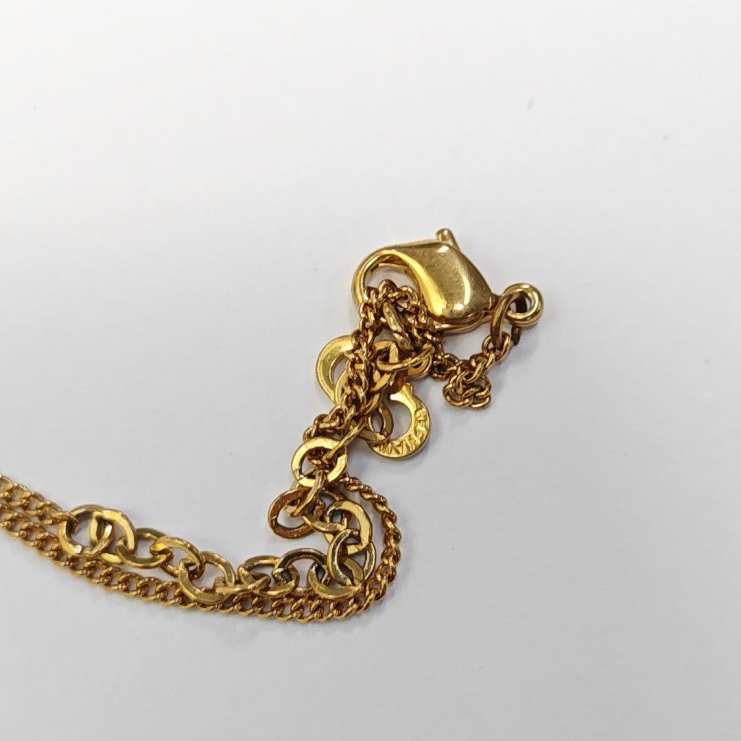 Dior Oblique Metal Gold Necklace