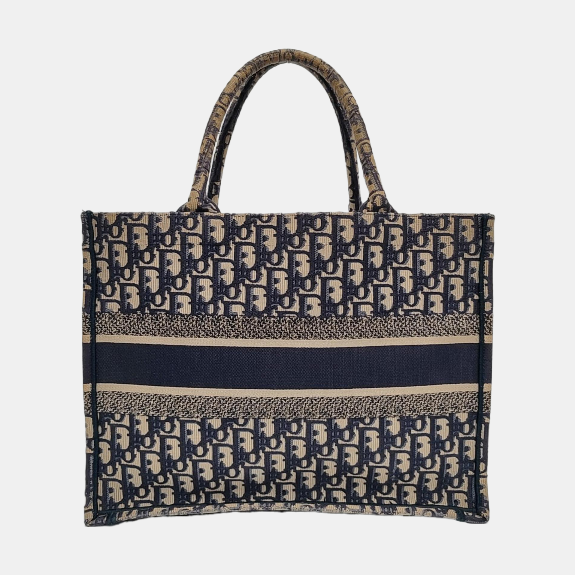 Authenticated pre-owned  Book Tote Medium Canvas Blue - Tote Bag at Looply