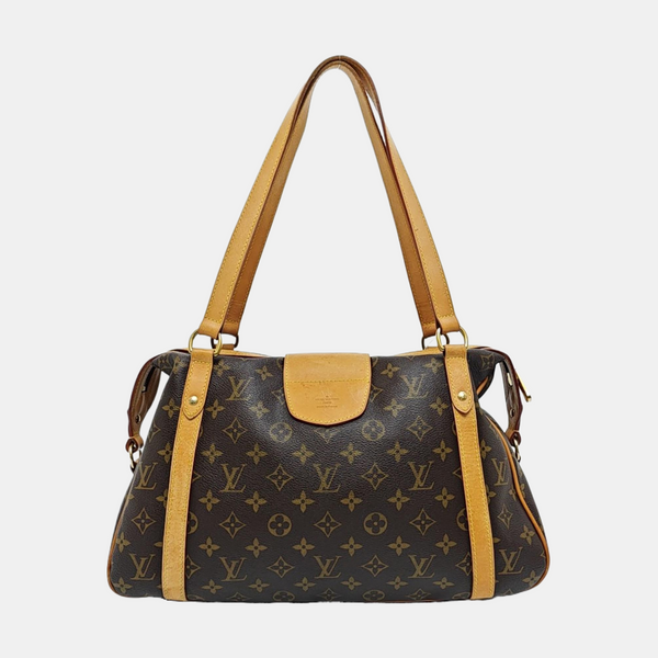 STRESA Monogram Coated Canvas Brown