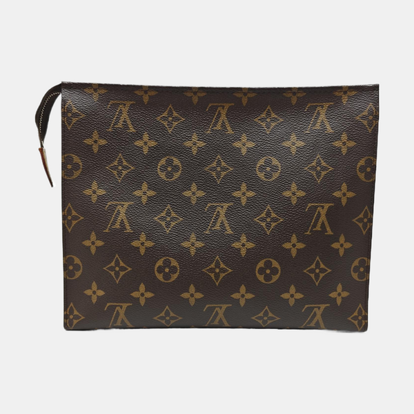 TOILET POCKET 26 Monogram Coated Canvas Brown