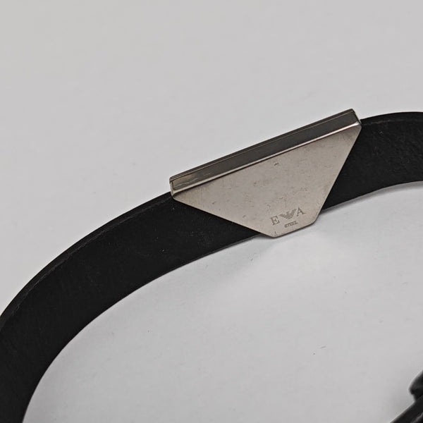 Leather Black Bangle