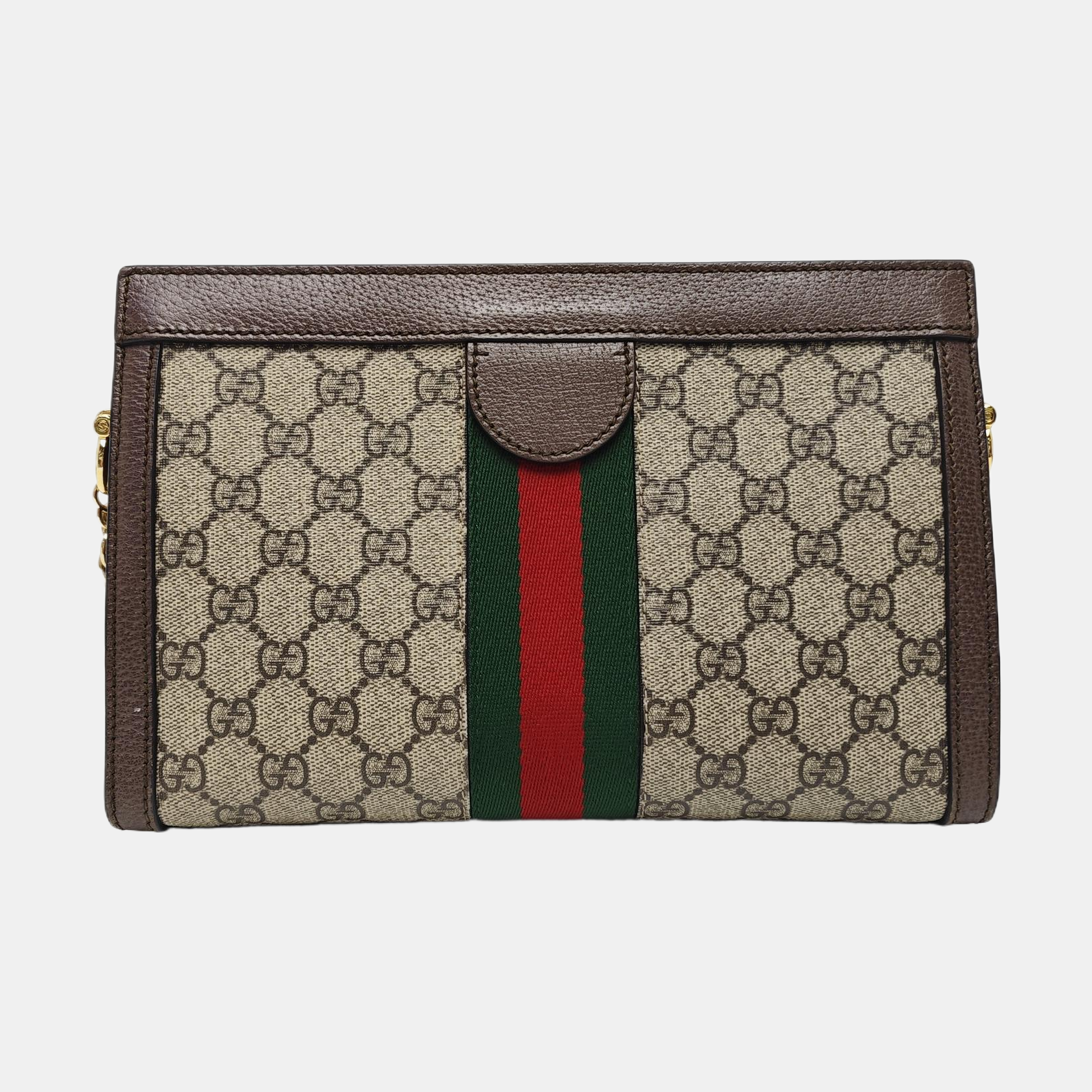 Ophidia Small Monogram Coated Canvas Beige