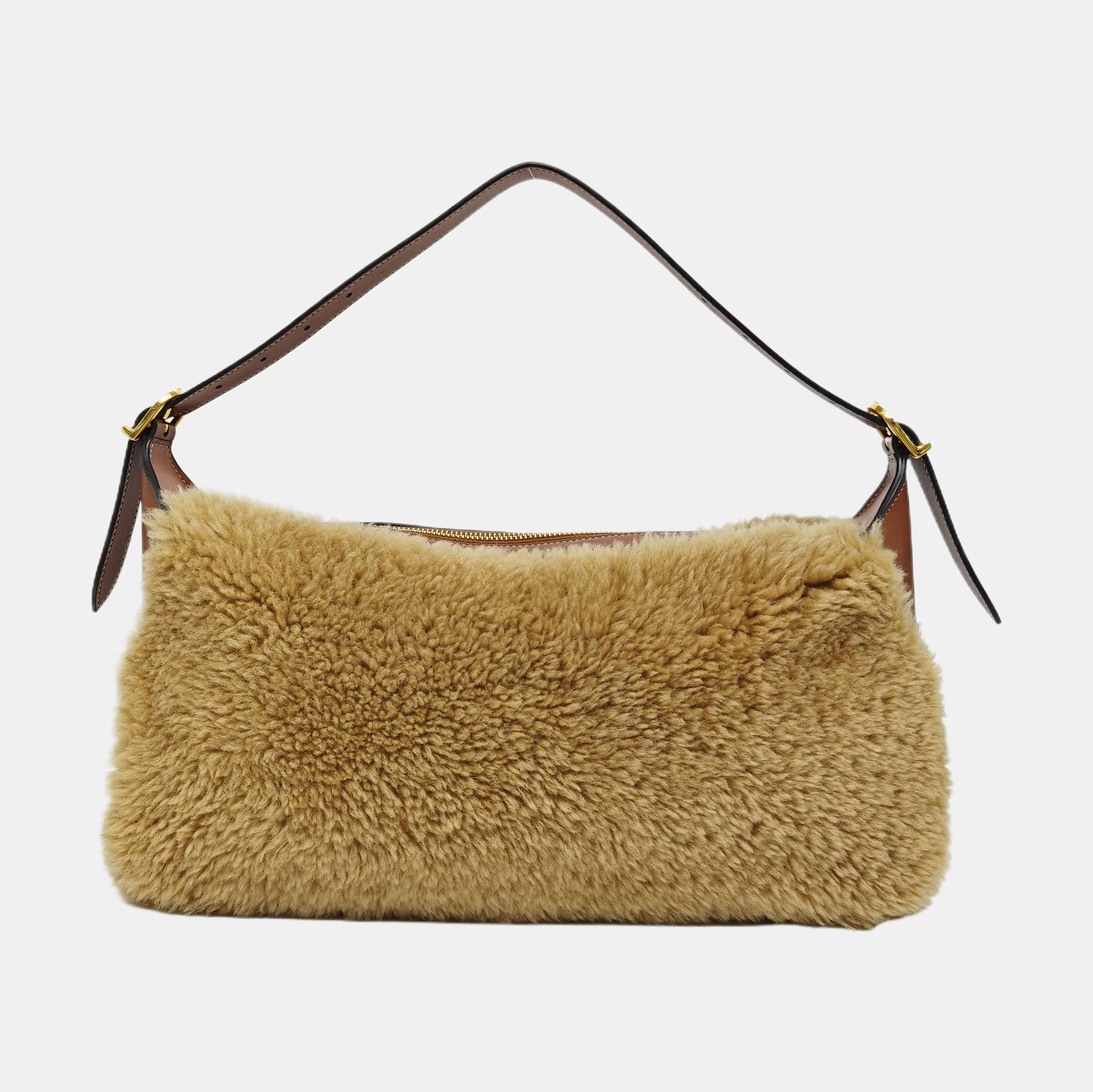 Fabric Shoulder Bag Brown