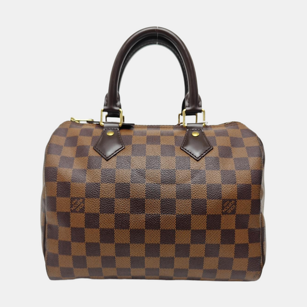 SPEEDY 25 Damier Ebene Coated Canvas Brown