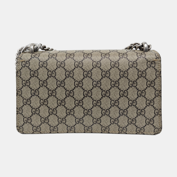 Dionysus Small Monogram Coated Canvas Beige