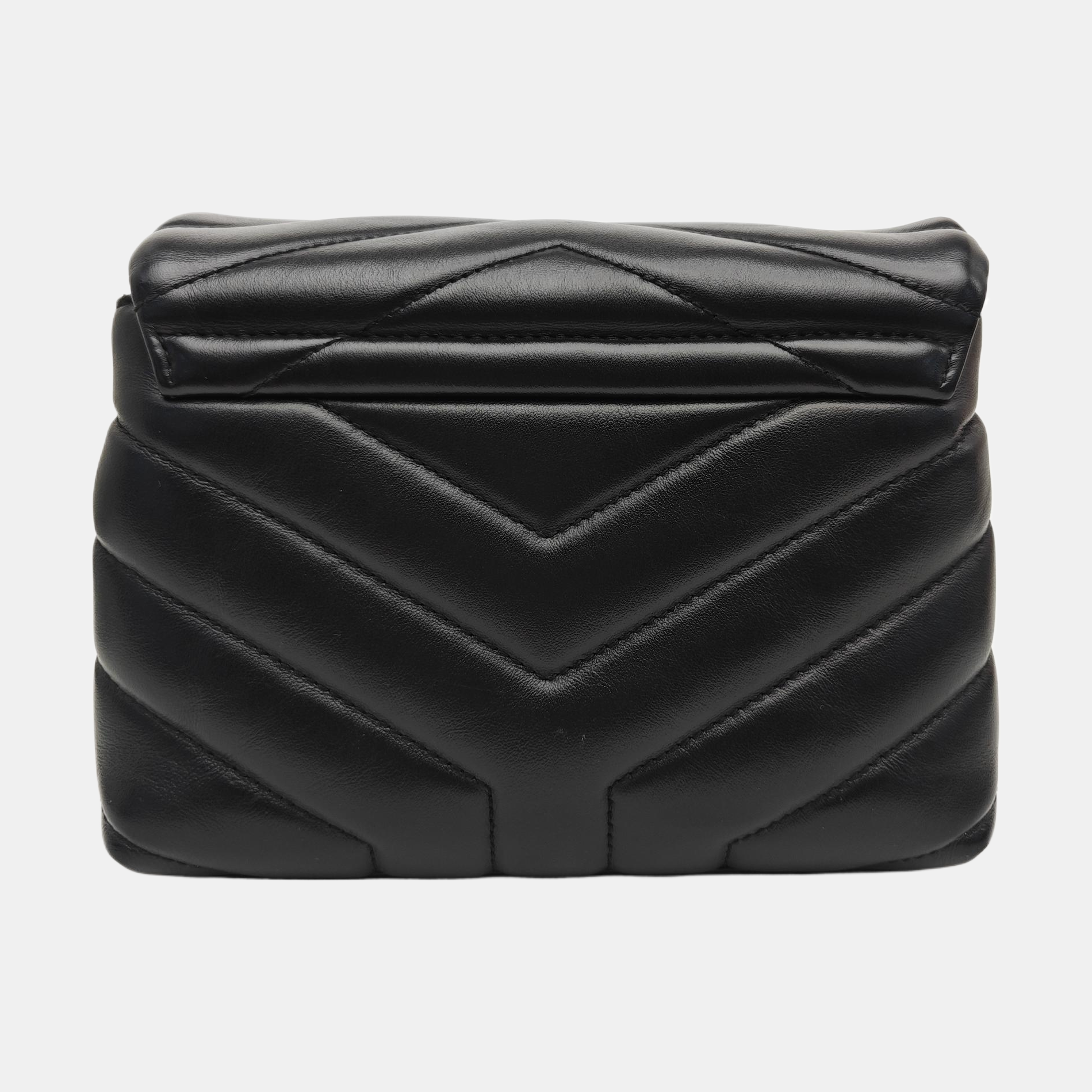 LOULOU Extra Small Chevron Calfskin Black