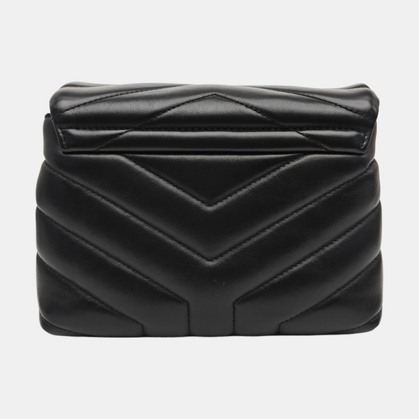 LOULOU Extra Small Chevron Calfskin Black