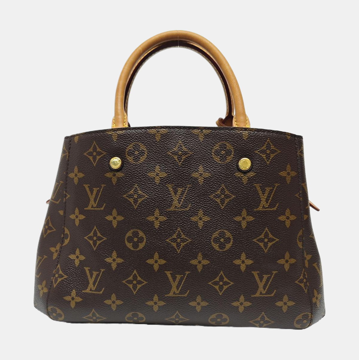MONTAIGNE Monogram Coated Canvas Brown