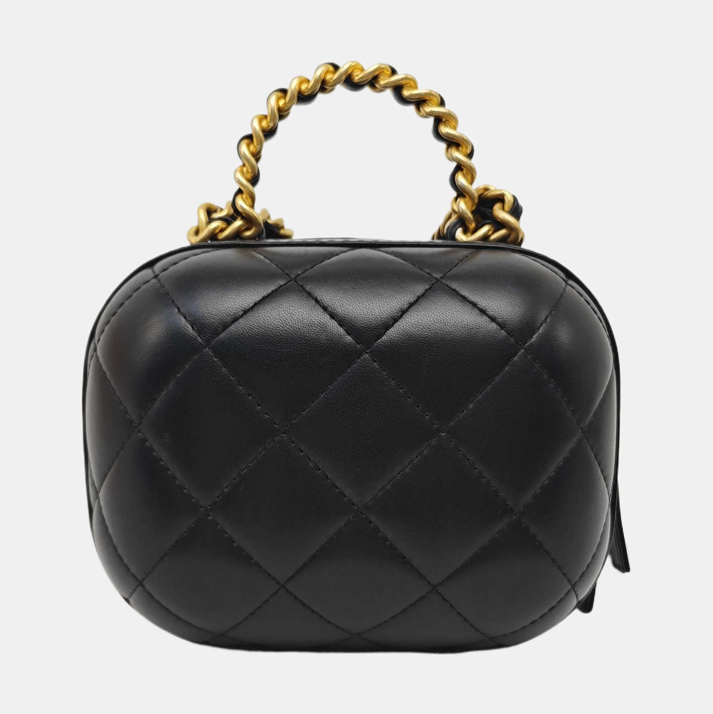 Quilted Lambskin Shoulder Bag Black