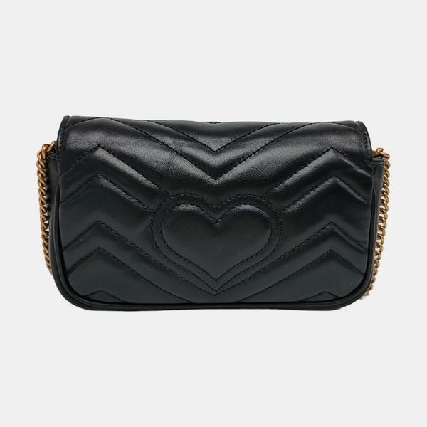 GG Marmont Mini Quilted Calfskin Black
