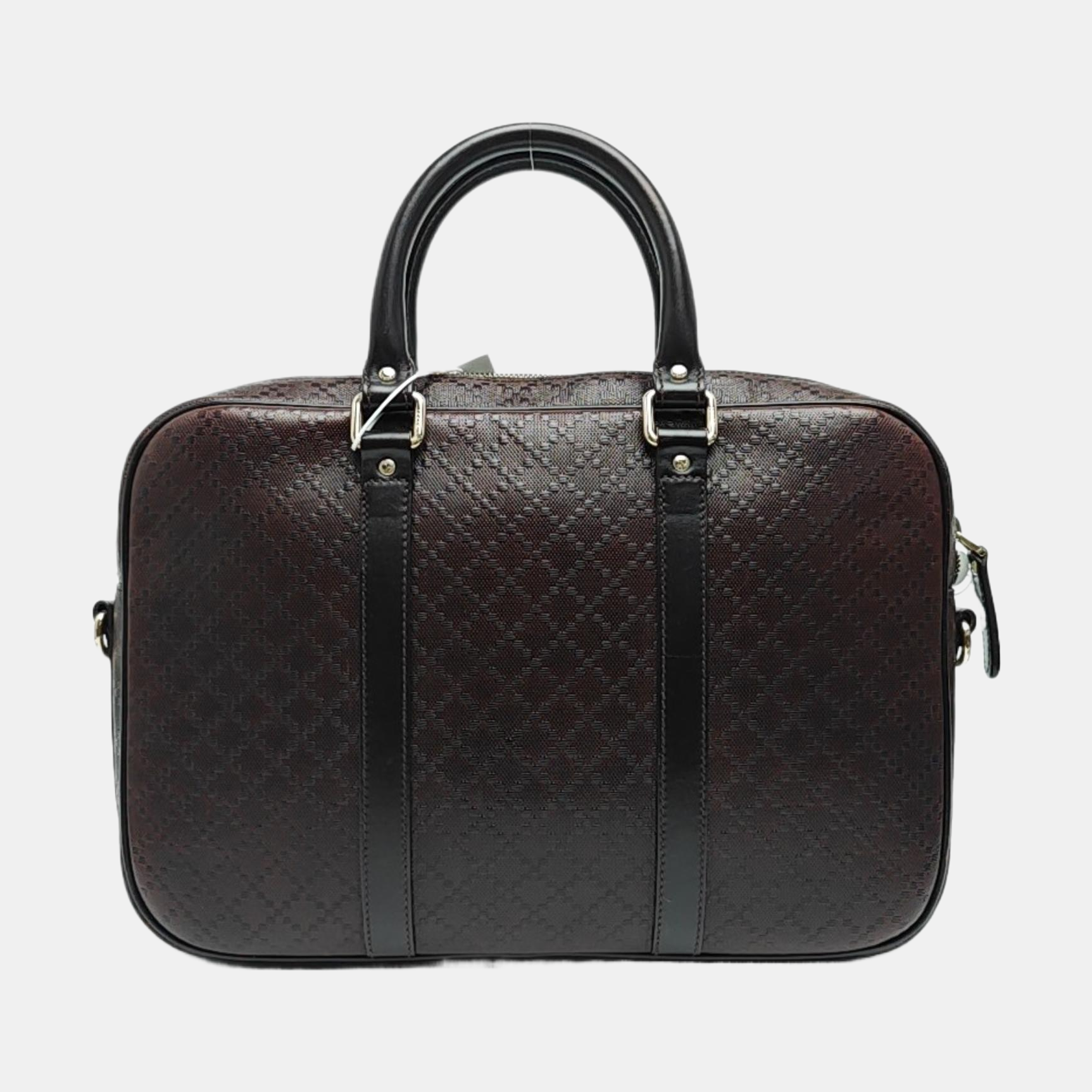 Coated Canvas Shoulder Bag Brown