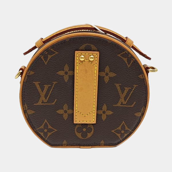 BOITE CHAPEAU Mini Monogram Coated Canvas Brown