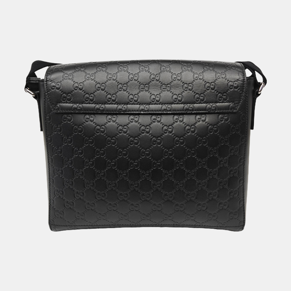 Monogram Calfskin Crossbody Bag Black