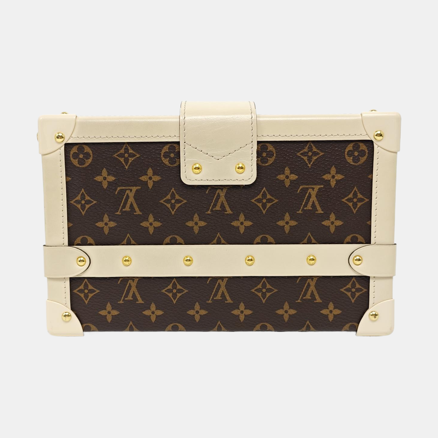 PETITE MALLE Monogram Coated Canvas Brown