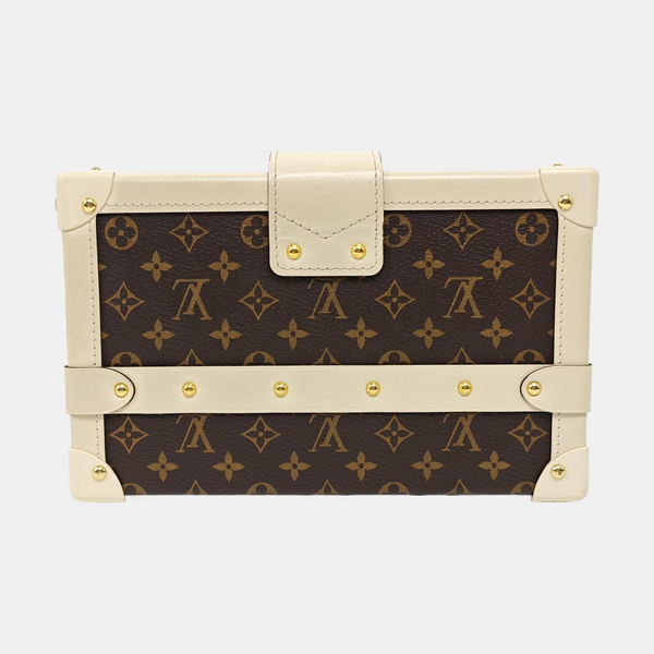 PETITE MALLE Monogram Coated Canvas Brown