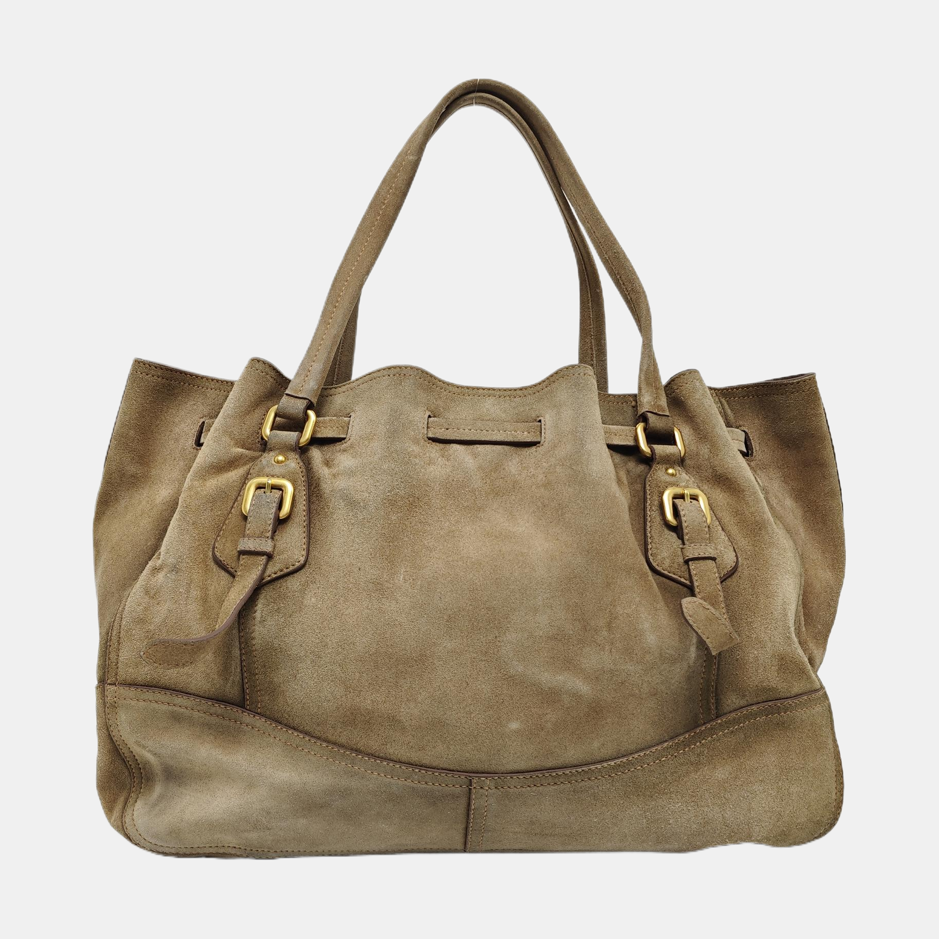 Suede Tote Bag Gray