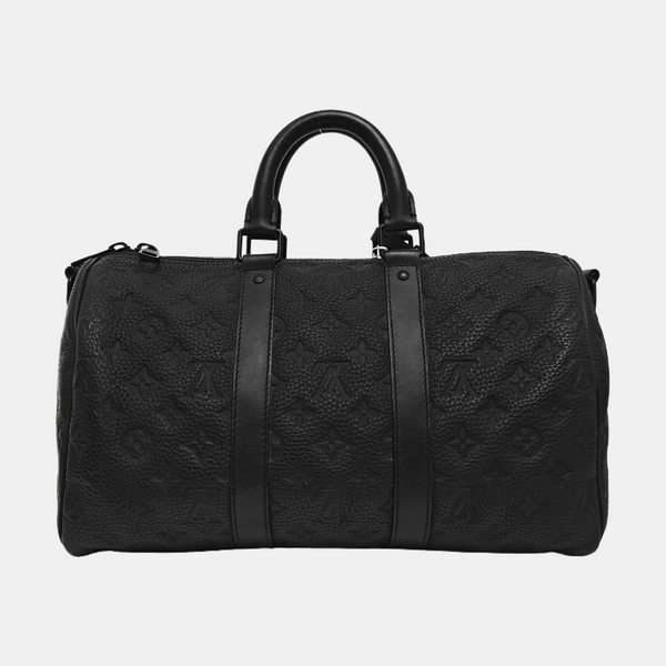 KEEPALL 35 Monogram Calfskin Black