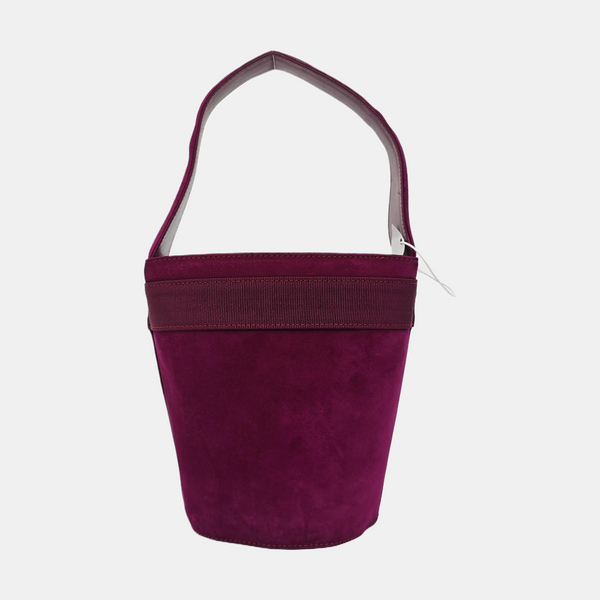 Suede Bucket Bag Red