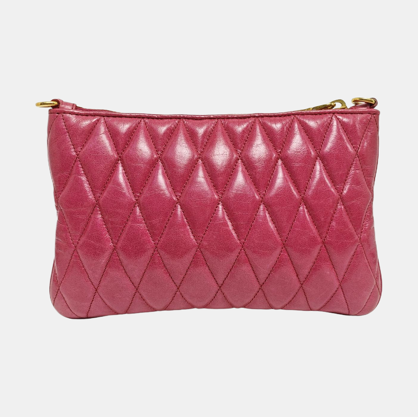 Quilted Lambskin Shoulder Bag Pink