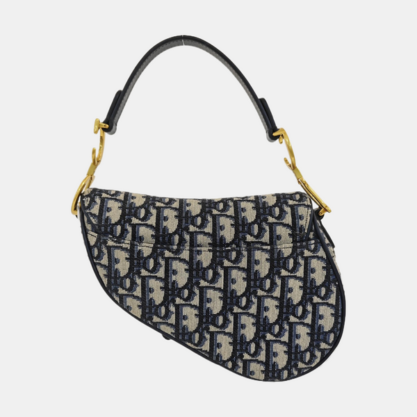 Saddle Mini Oblique Canvas Blue
