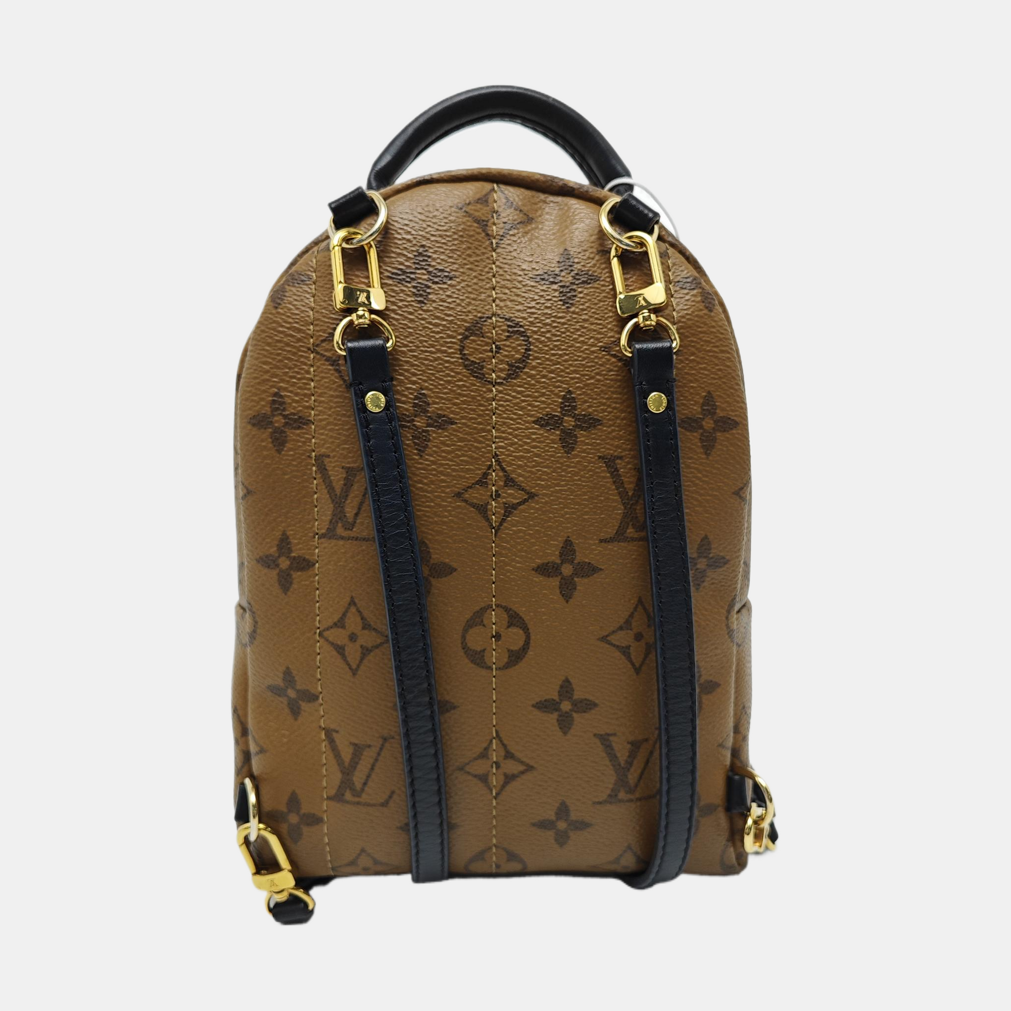PALM SPRINGS Mini Monogram Coated Canvas Brown