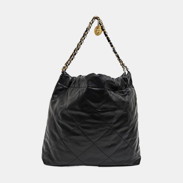CHANEL 22 Medium Quilted Calfskin Black