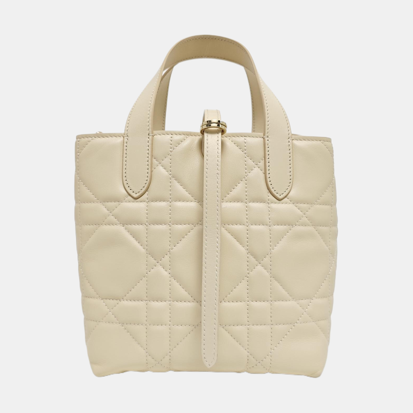 Toujours Small Cannage Calfskin Beige