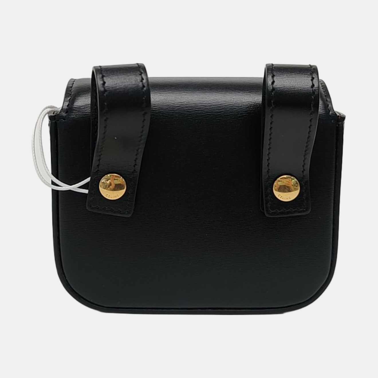 Authenticated pre-owned  TRIOMPHE Mini Calfskin Black - Belt Bag at Looply