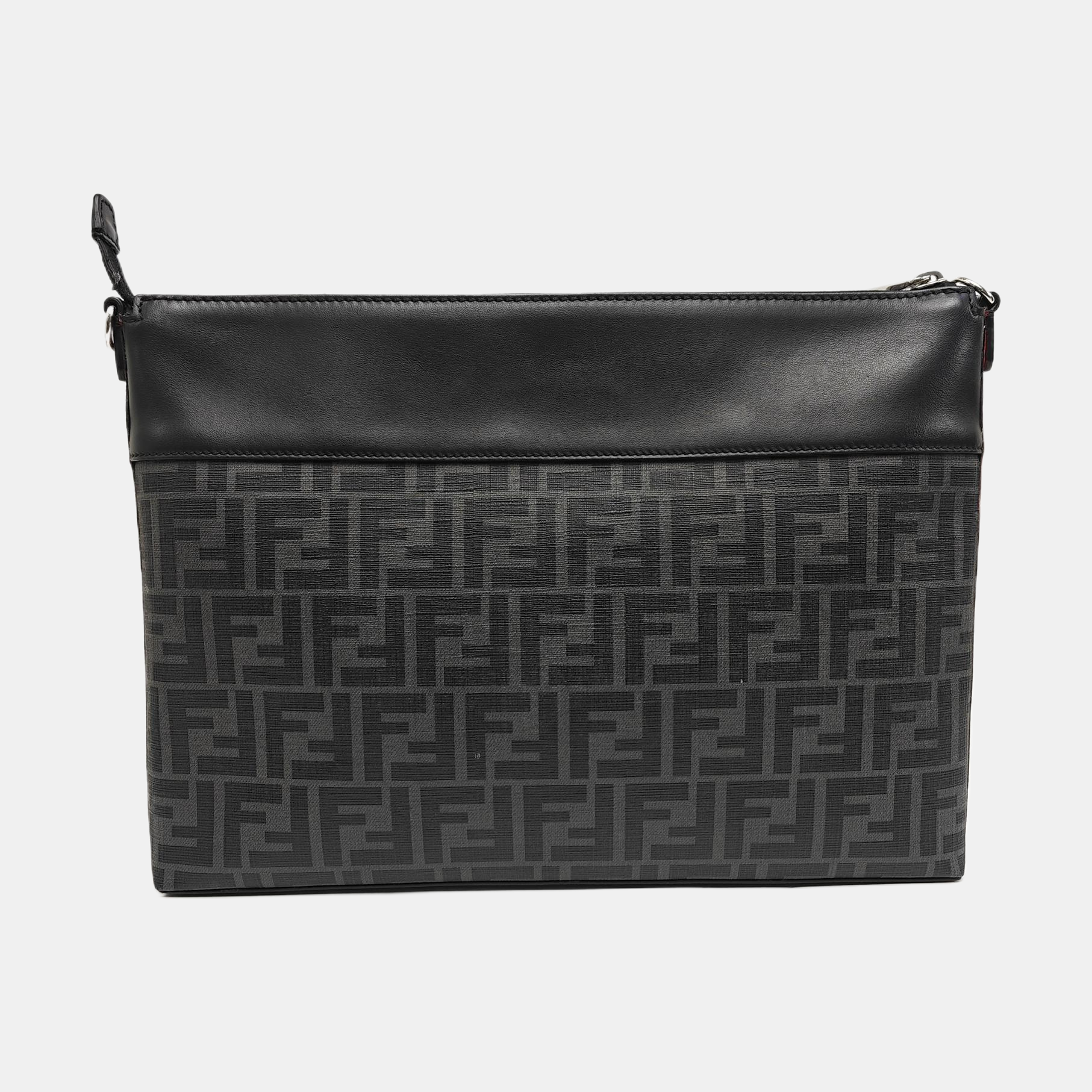 Coated Canvas Shoulder Bag Gray