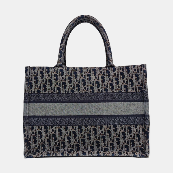 Book Tote Medium Oblique Denim Blue