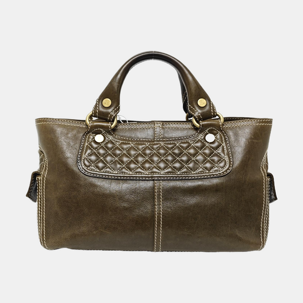 BOOGIE Medium Quilted Calfskin Green