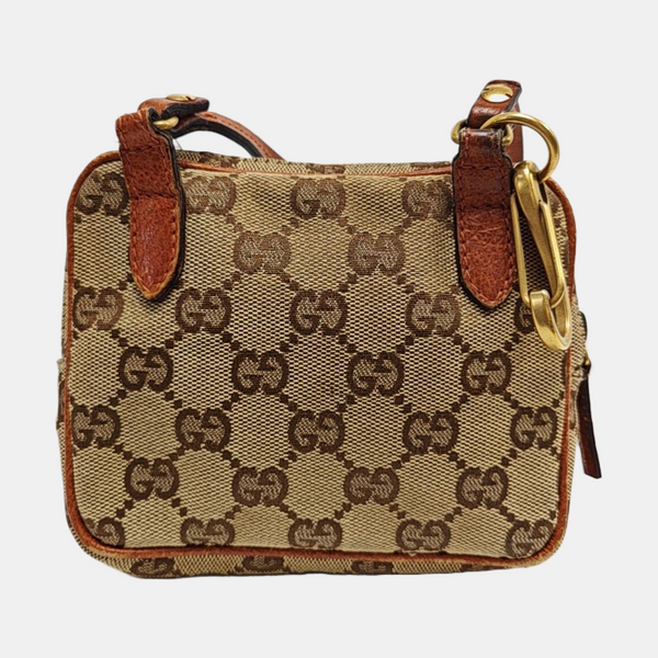 Monogram Canvas Shoulder Bag Beige