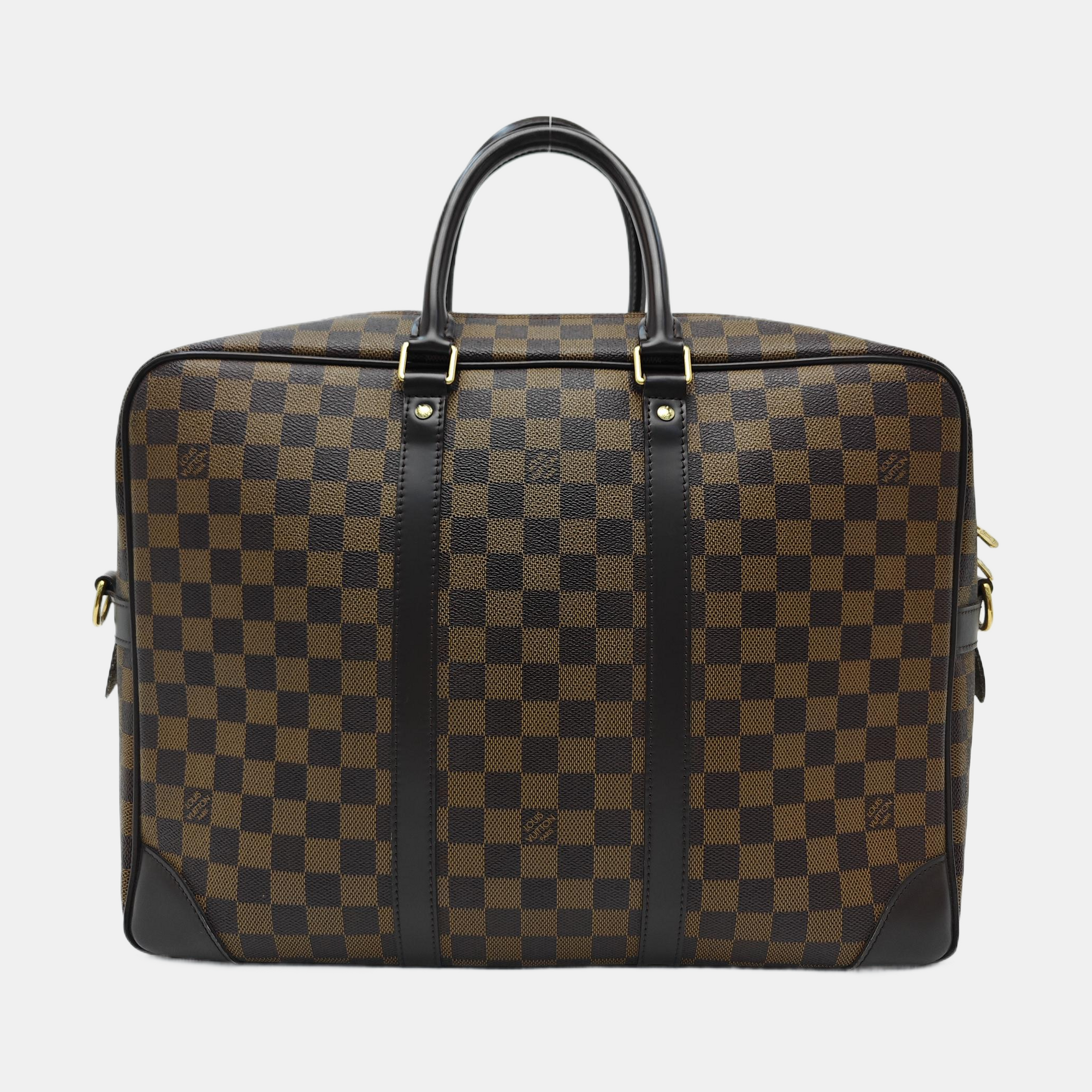 PORTE-DOCUMENTS GM Damier Ebene Coated Canvas Brown