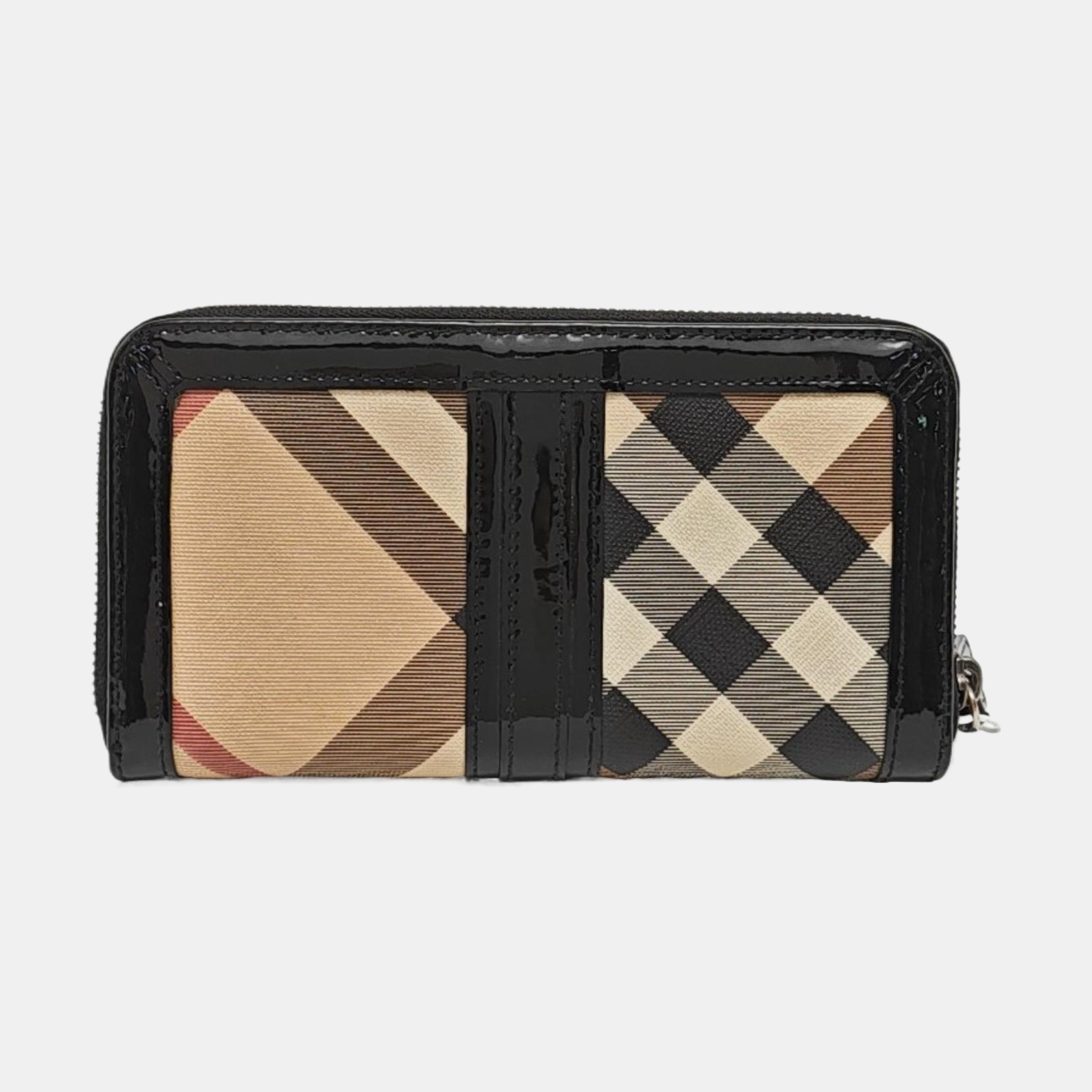 Coated Canvas Wallet Beige