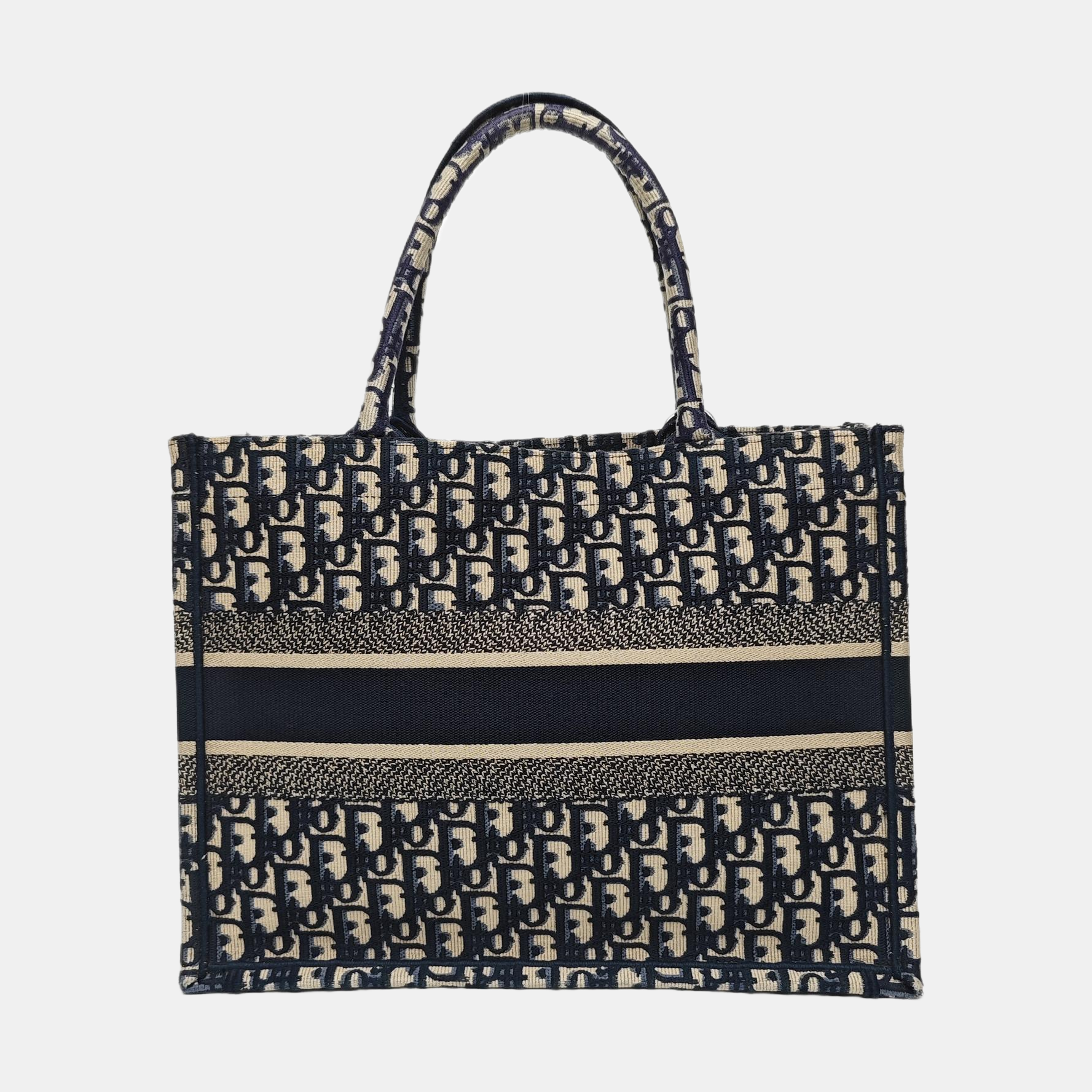 Book Tote Medium Oblique Canvas Blue