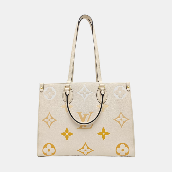 ONTHEGO MM Monogram Calfskin Beige