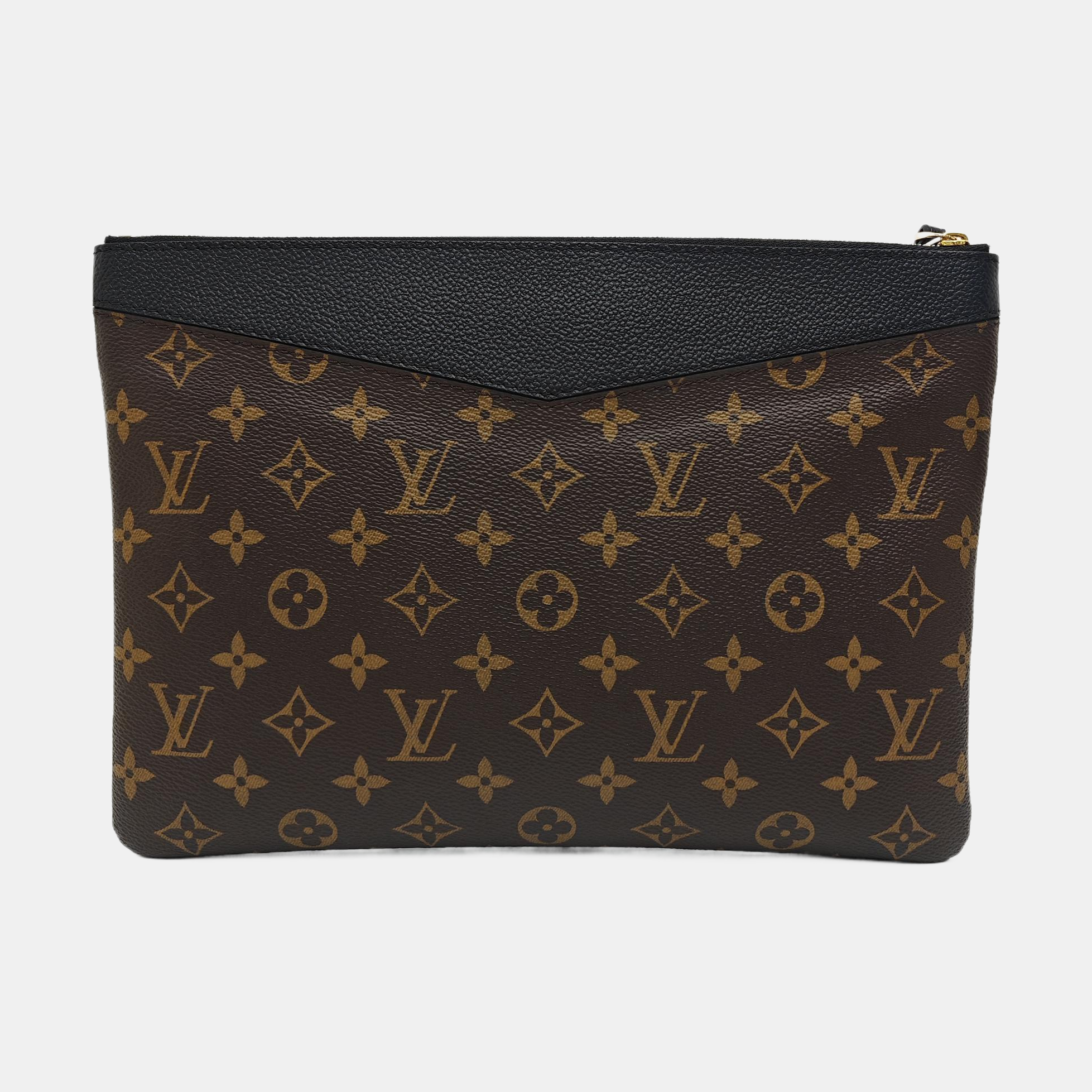 DAILY Monogram Coated Canvas Brown