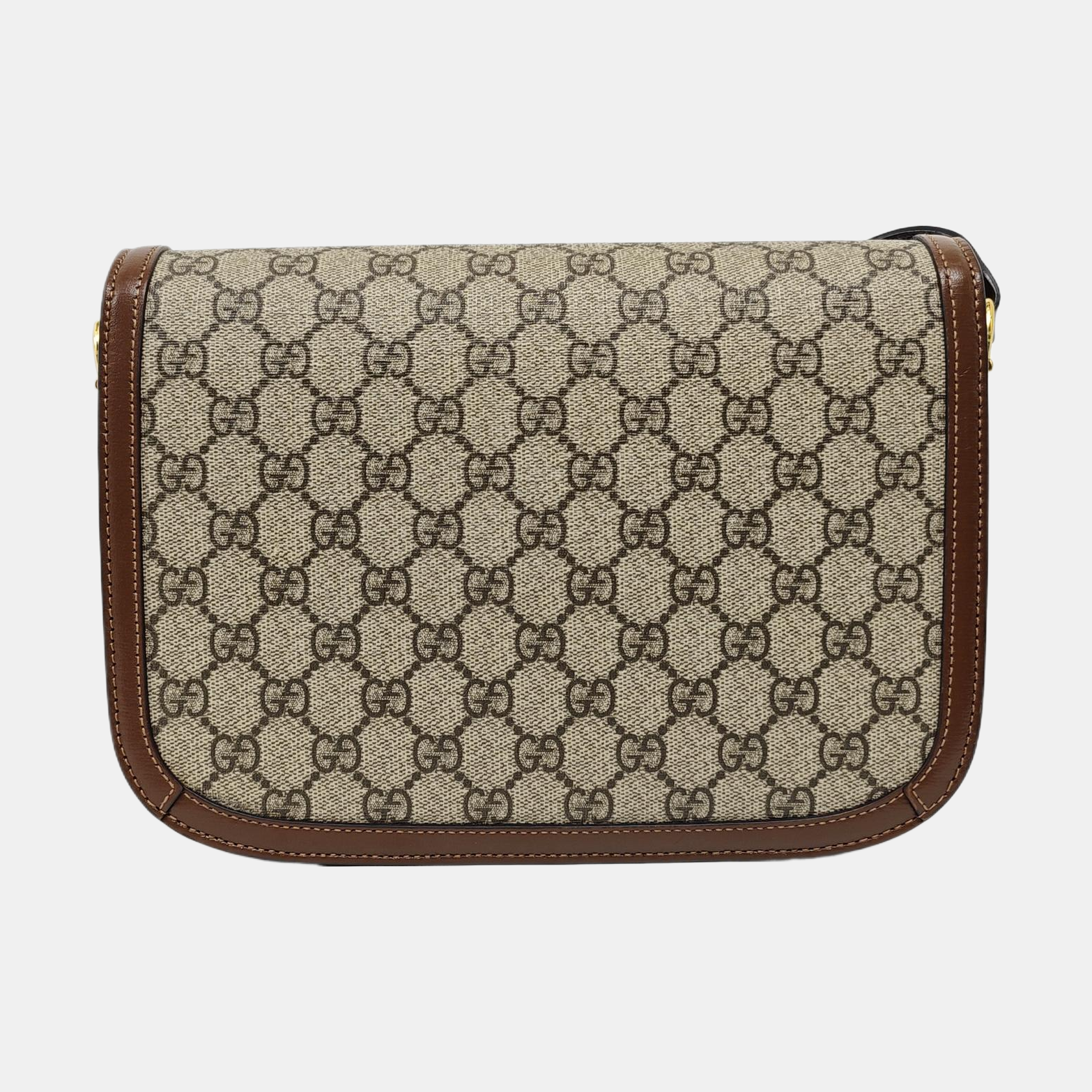 Horsebit 1955 Medium Monogram Coated Canvas Beige