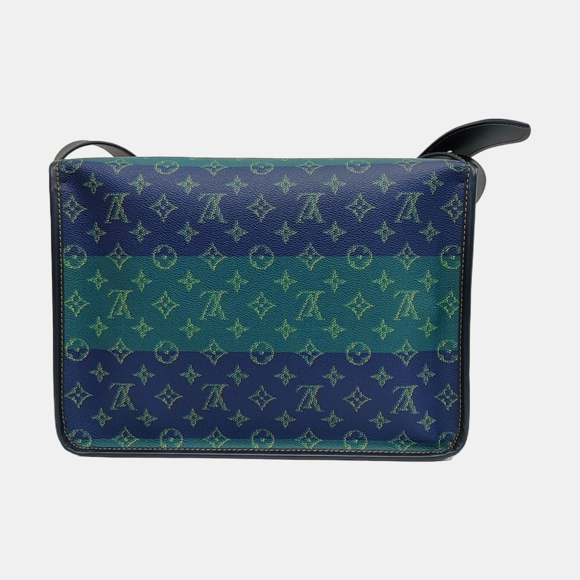 SATCHEL Monogram Coated Canvas Blue
