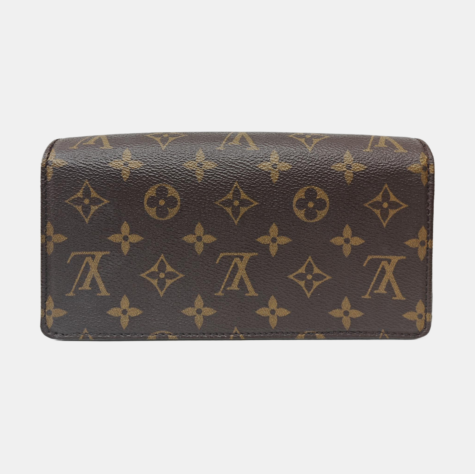 Lily Monogram Coated Canvas Brown