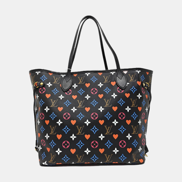 NEVERFULL MM Monogram Coated Canvas Black