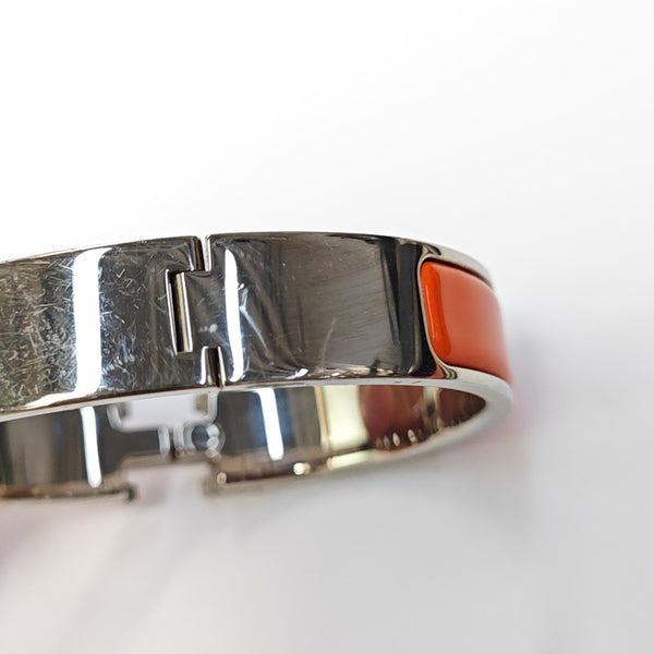 Clic H Metal Silver Bangle