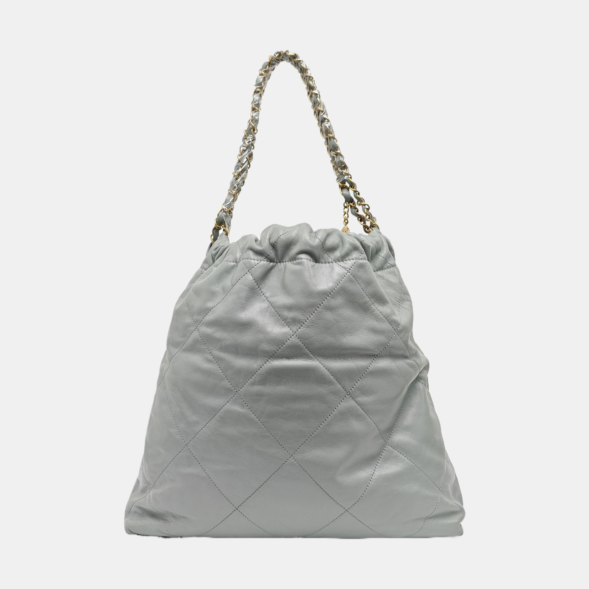 CHANEL 22 Medium Quilted Calfskin Green