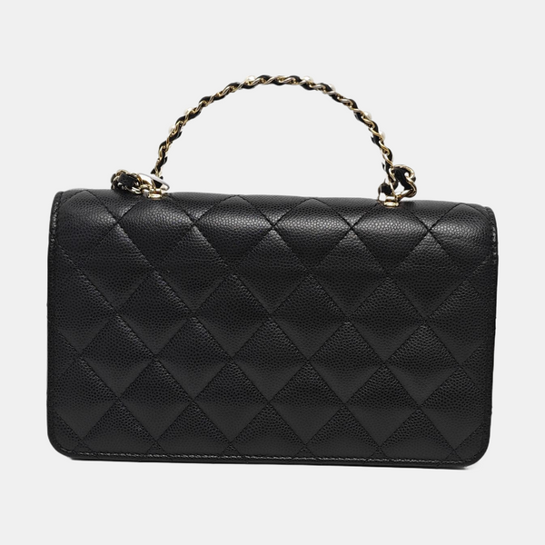 WOC Quilted Grained Calfskin Black