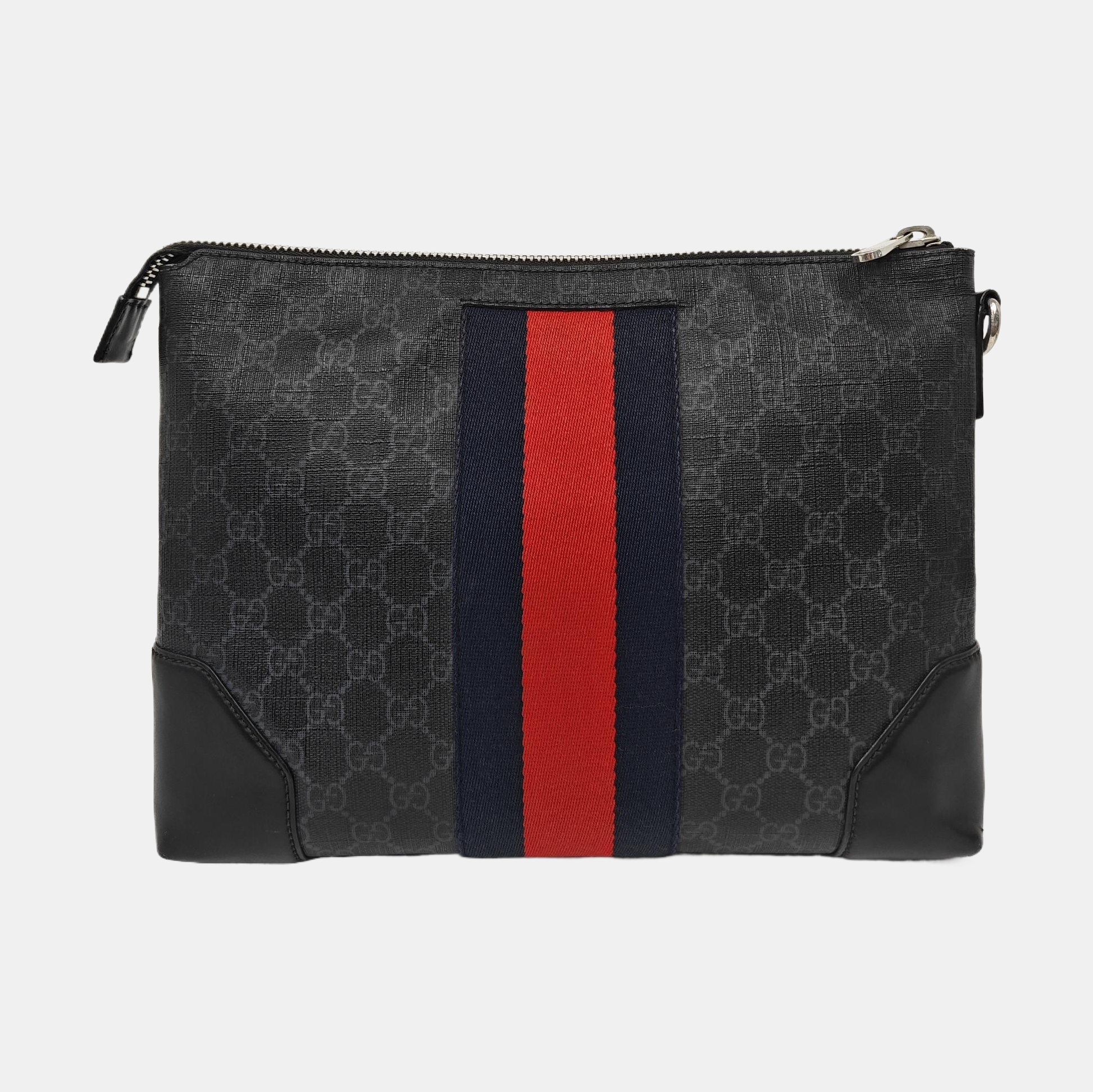 Ophidia Medium Monogram Coated Canvas Gray
