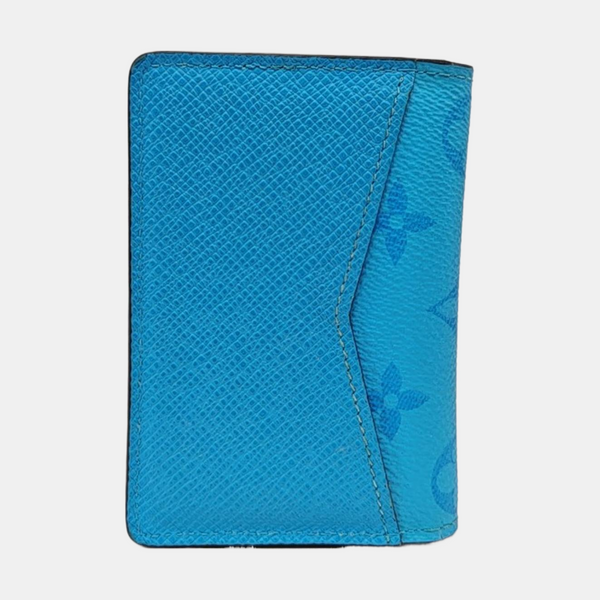 Coated Canvas Card Holder Blue