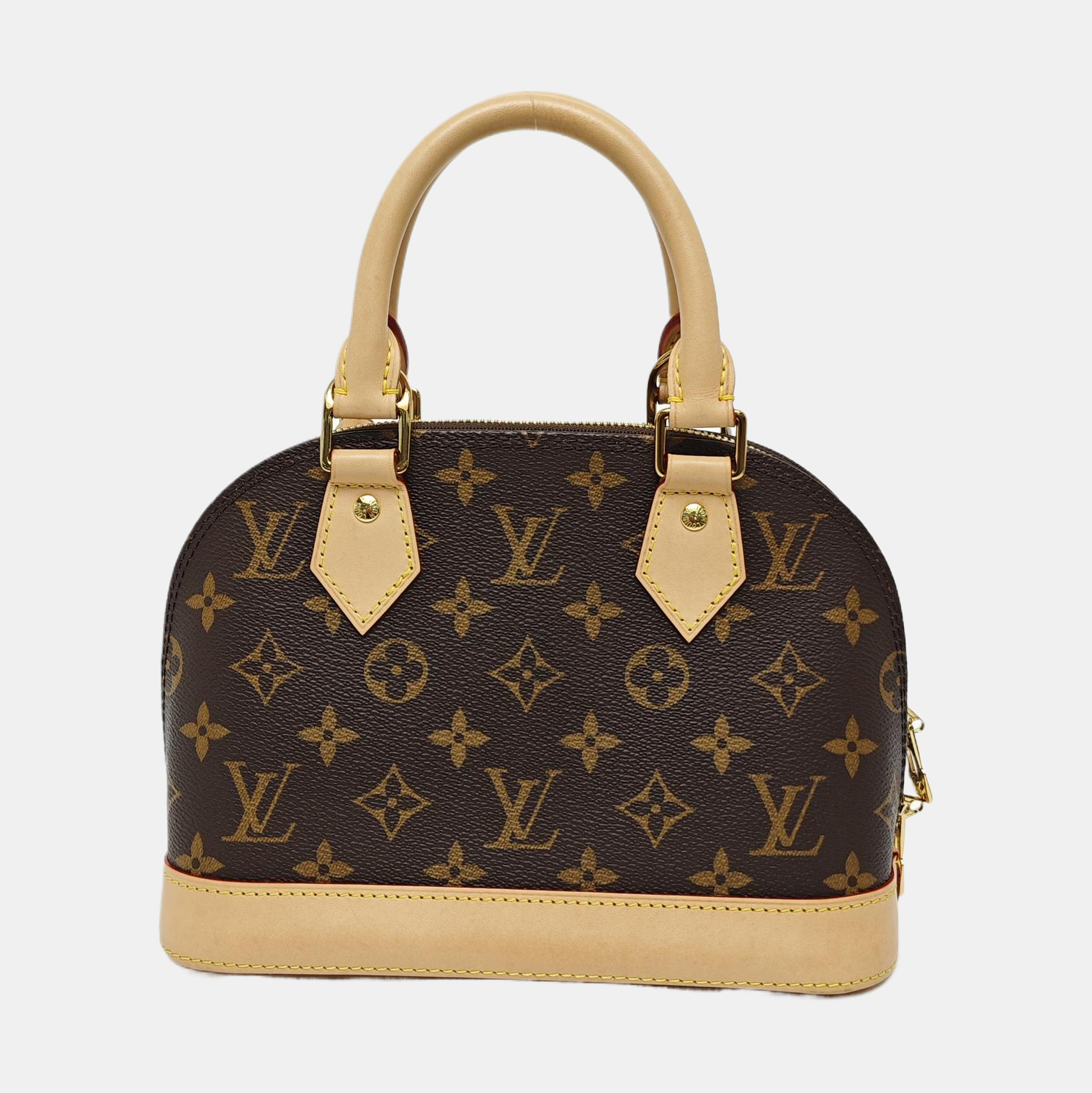 ALMA BB Monogram Coated Canvas Brown
