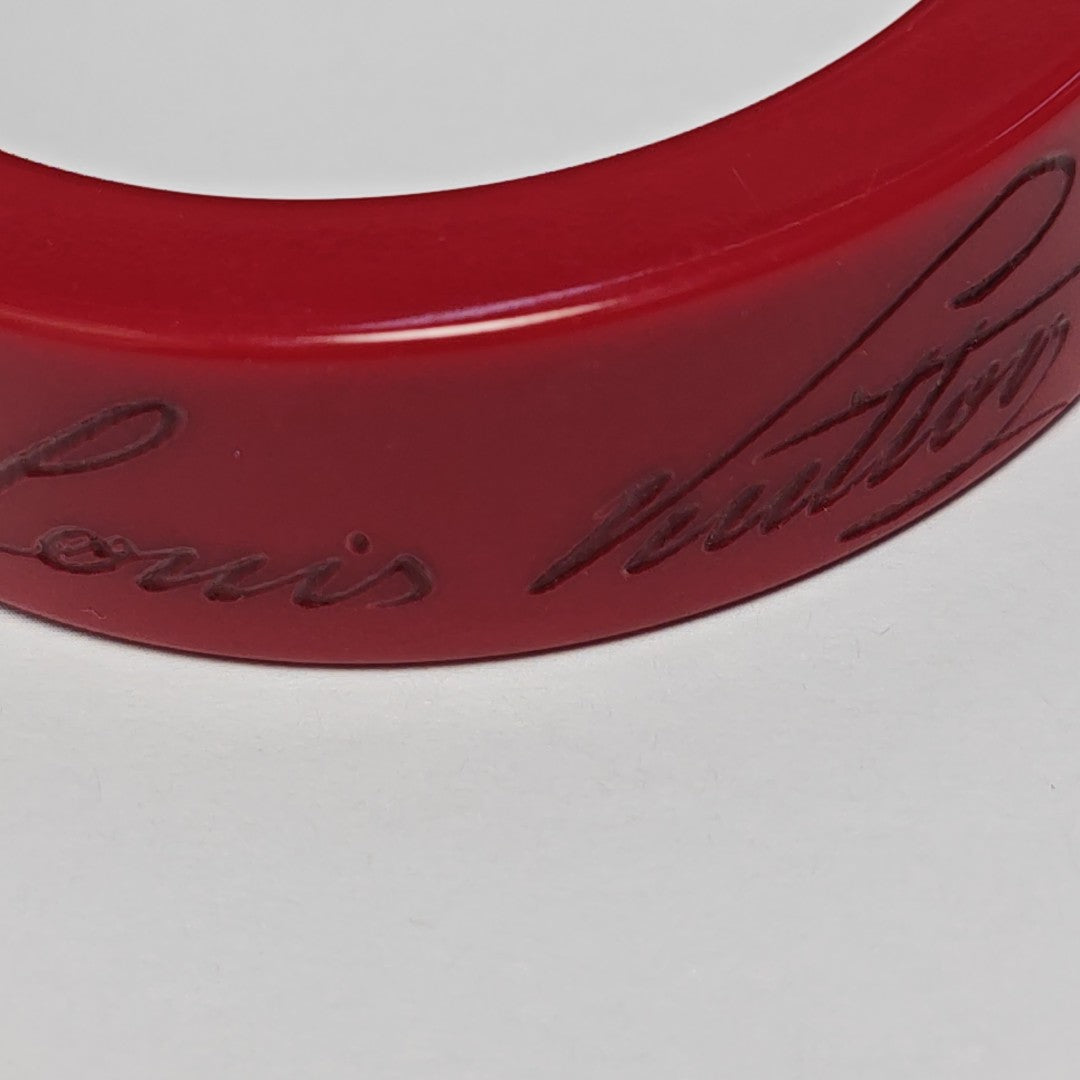 LOCK ME Synthetic Material Red Bangle