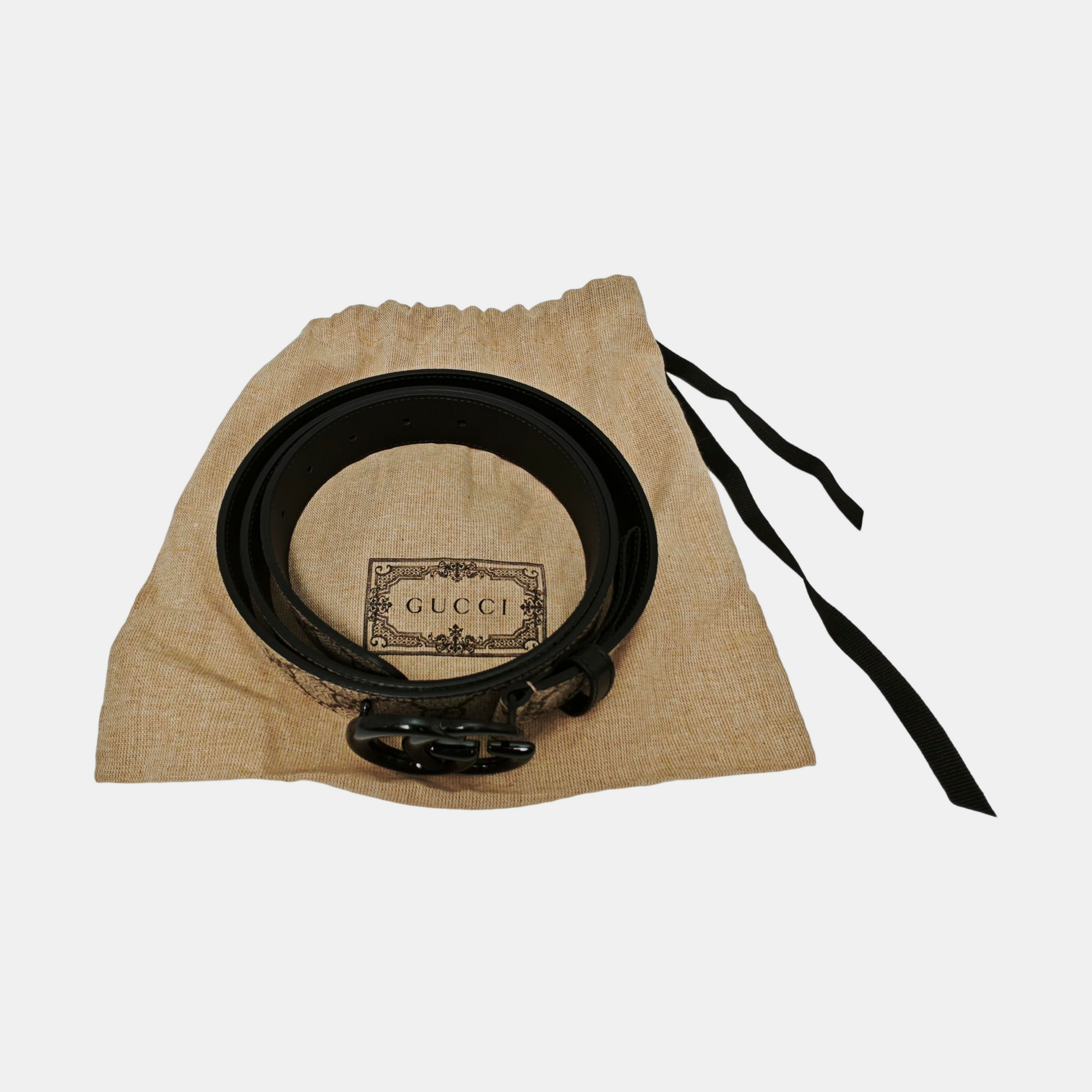 Coated Canvas Belt Beige